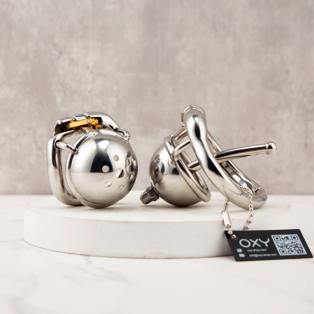 NC09 - Micro Chastity Cage - 1.57'' / 40mm - Catheter Option - Oxy-shop