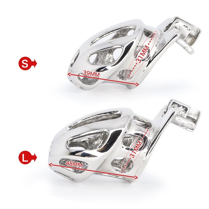 Next Generation locking chastity cage - Steel - Oxy-shop