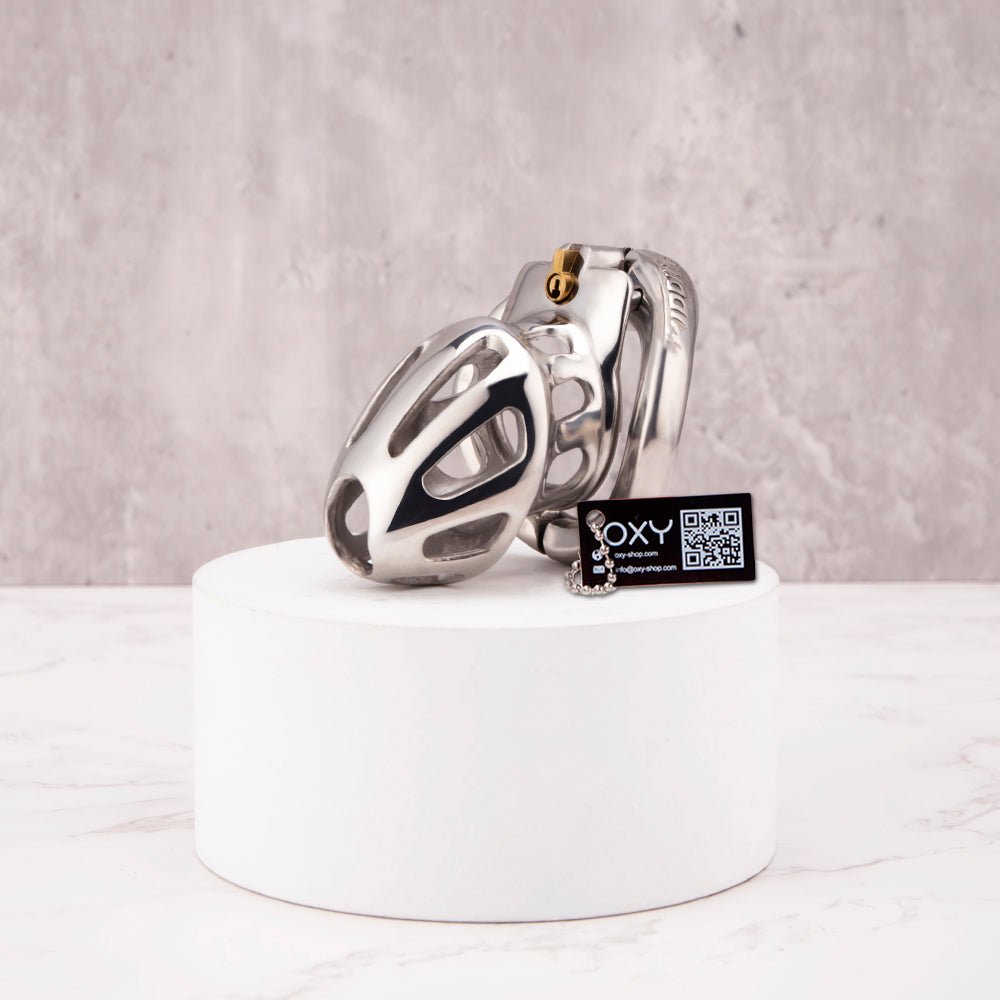 Next Generation locking chastity cage - Steel - Oxy-shop