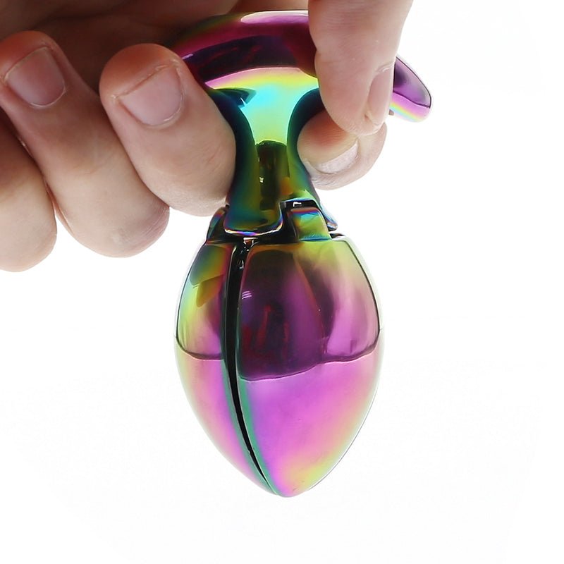 Rainbow Locking Butt Plug - Oxy-shop