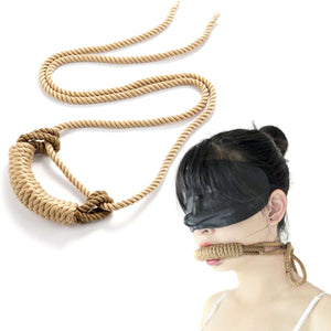 Shibari rope gag - BDSM bite gag with rope tie - Handmade Bondage toy - Oxy-shop