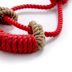 Shibari rope gag - BDSM bite gag with rope tie - Handmade Bondage toy - Oxy-shop