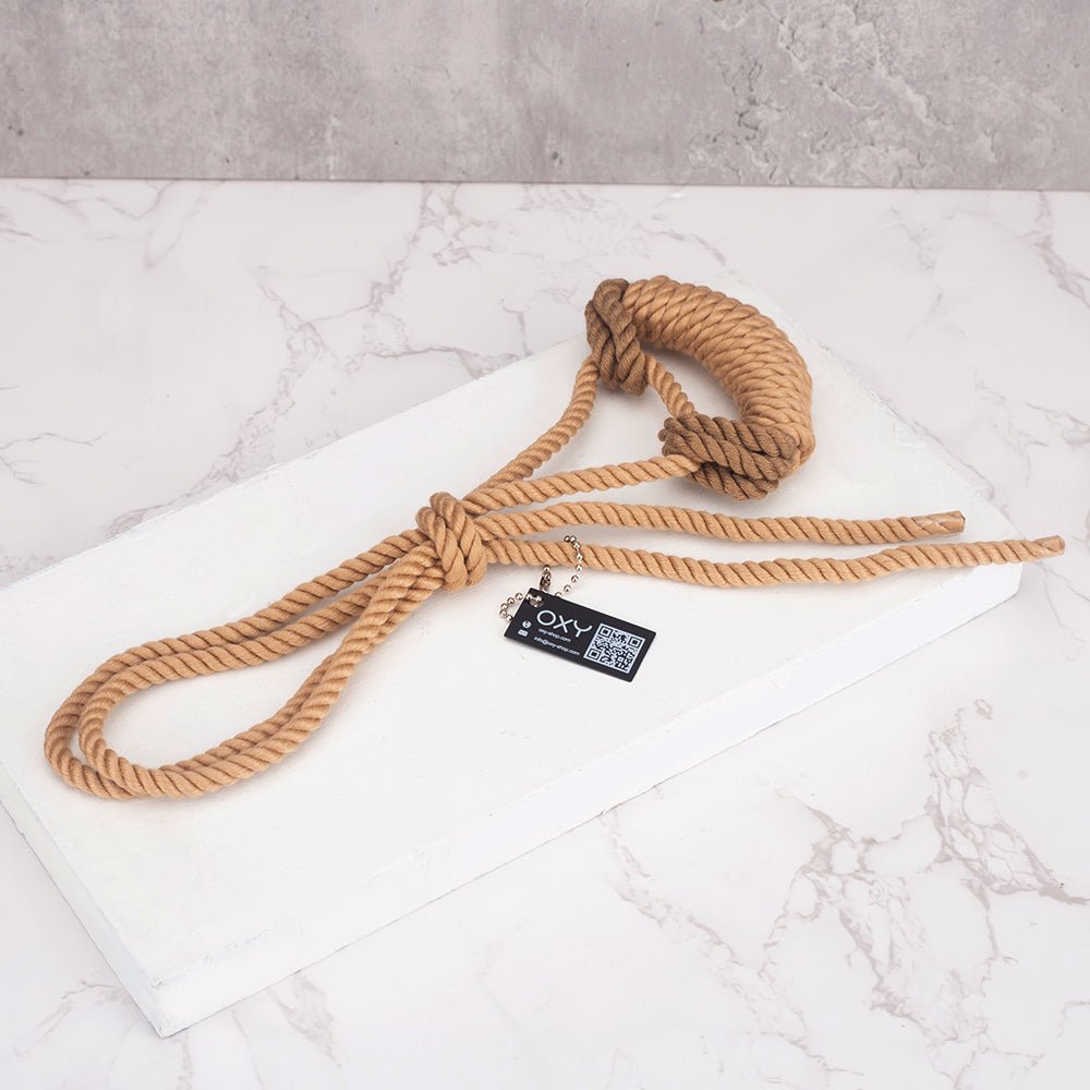 Shibari rope gag - BDSM bite gag with rope tie - Handmade Bondage toy - Oxy-shop