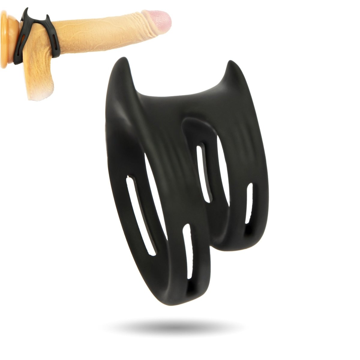 Silicone Dual Cock Ring - Oxy-shop