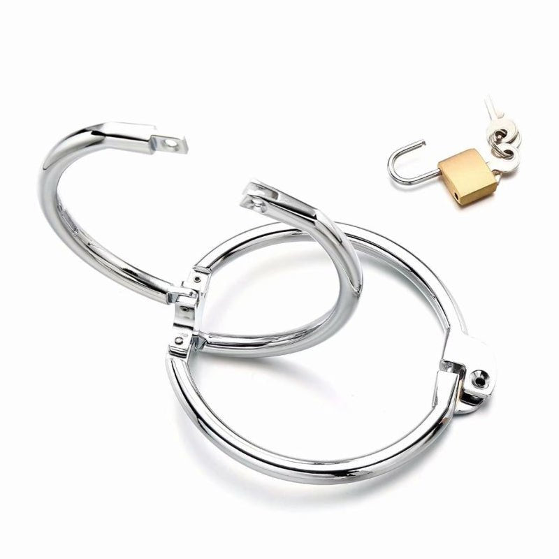 Solid Steel Cross Handcuffs - Oxy-shop