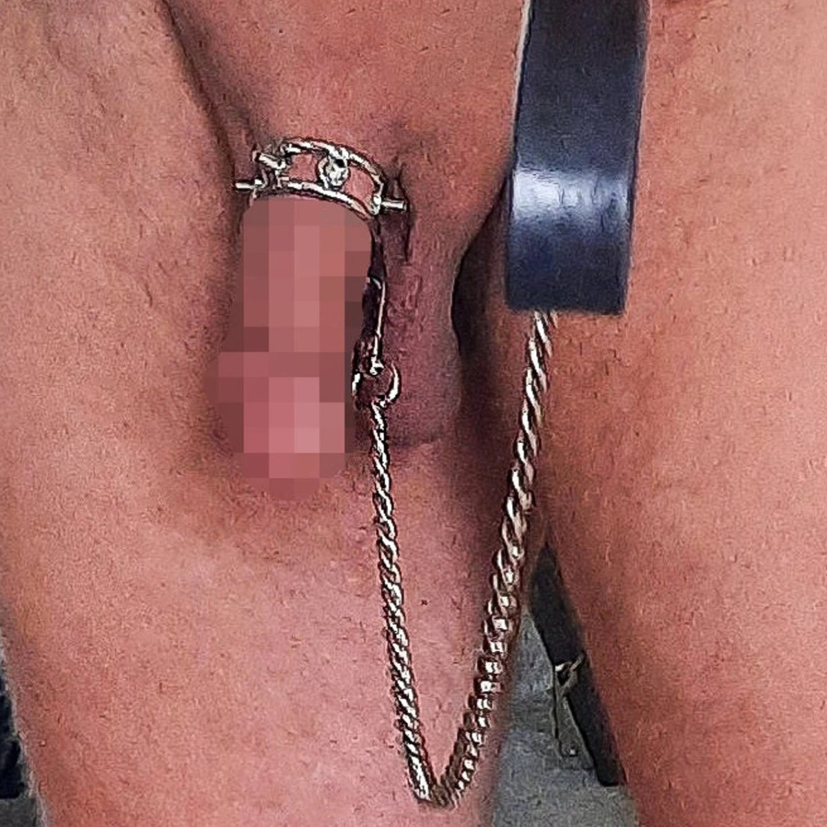 Penis Ring with Spikes & Leash Penis Ring with Spikes & Leash