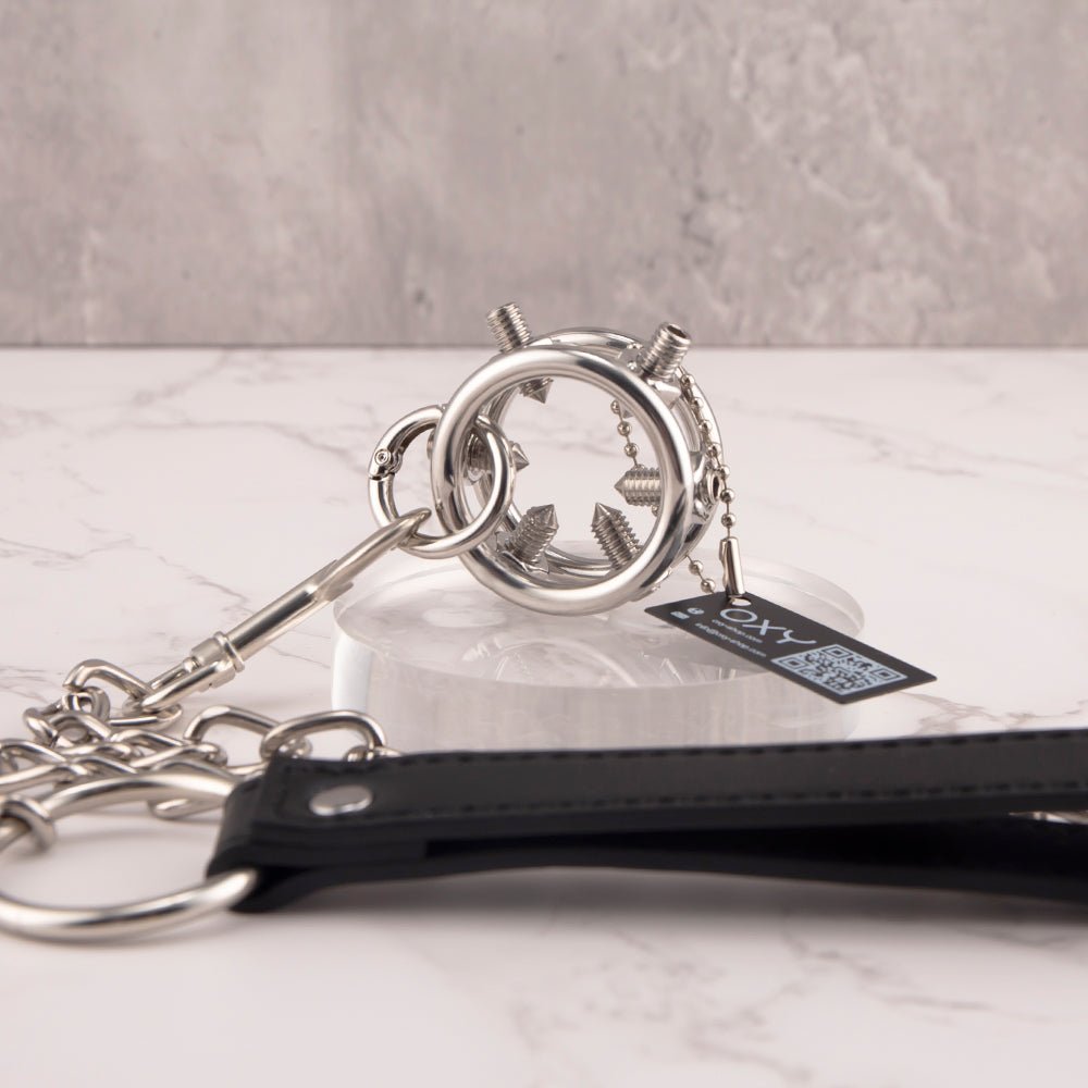 Penisring mit Spikes und Leine Penisring mit Spikes und Leine
