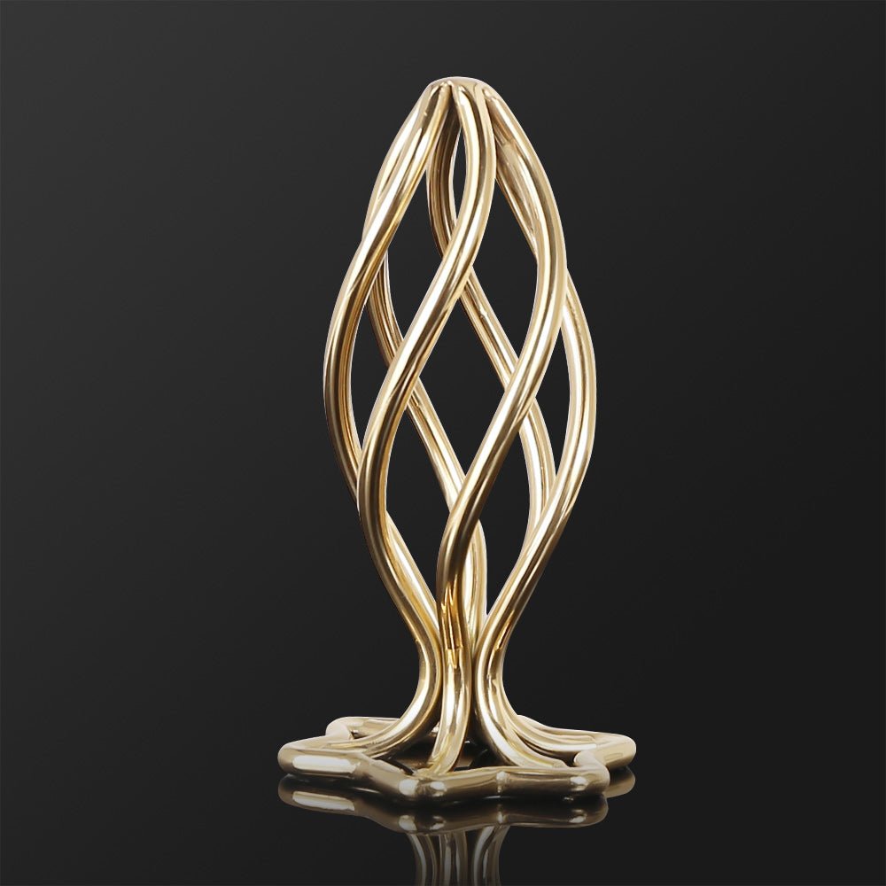 Spiral Anal Plug - Gold coated Stainless Steel Spiral Anal Plug - Gold coated Stainless Steel