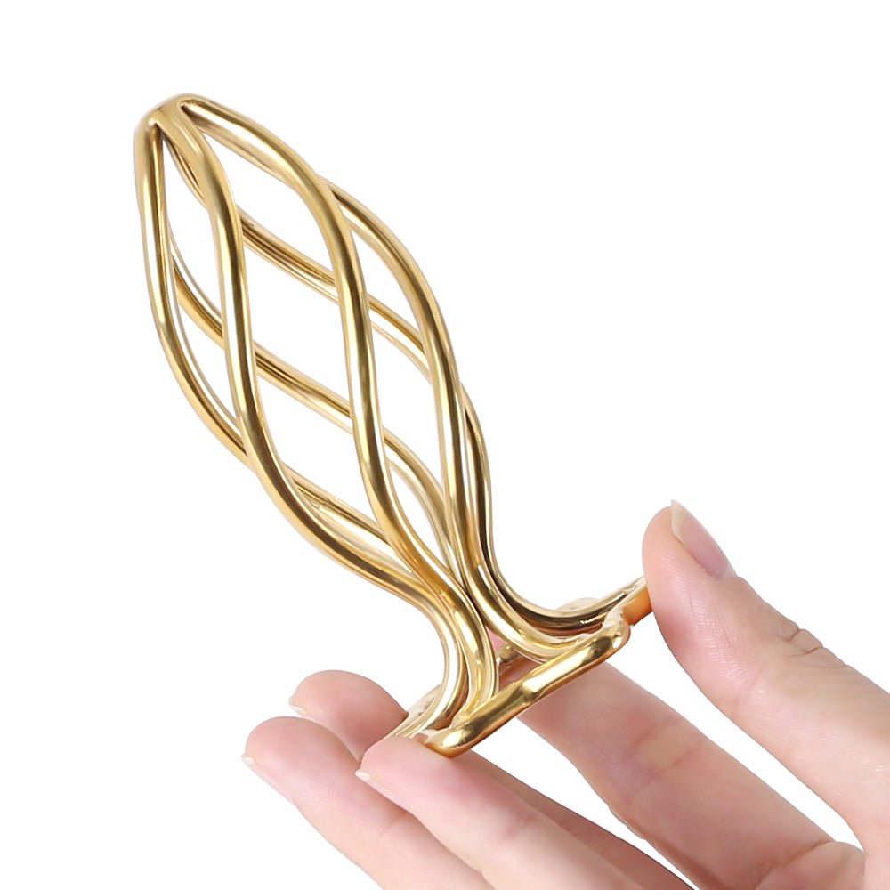 Spiral Anal Plug - Gold coated Stainless Steel Spiral Anal Plug - Gold coated Stainless Steel