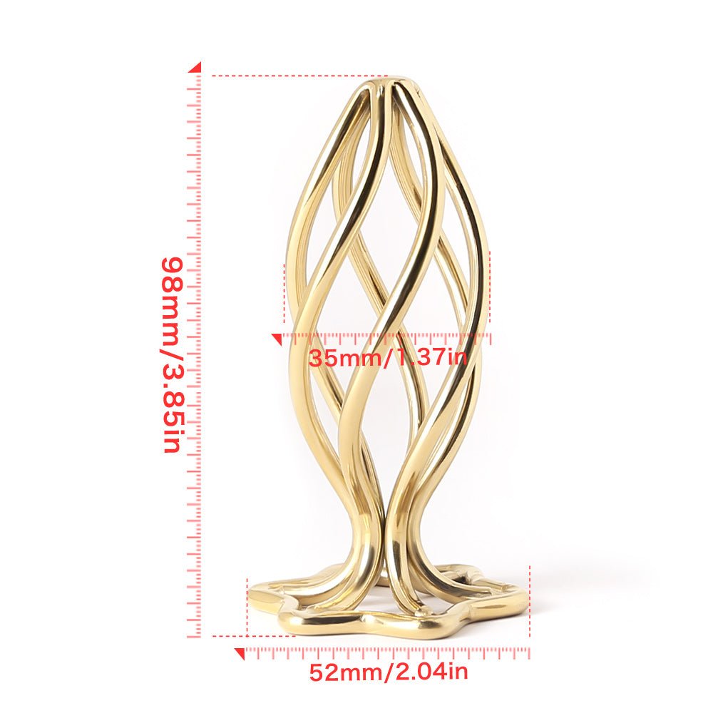 Spiral Anal Plug - Gold coated Stainless Steel Spiral Anal Plug - Gold coated Stainless Steel