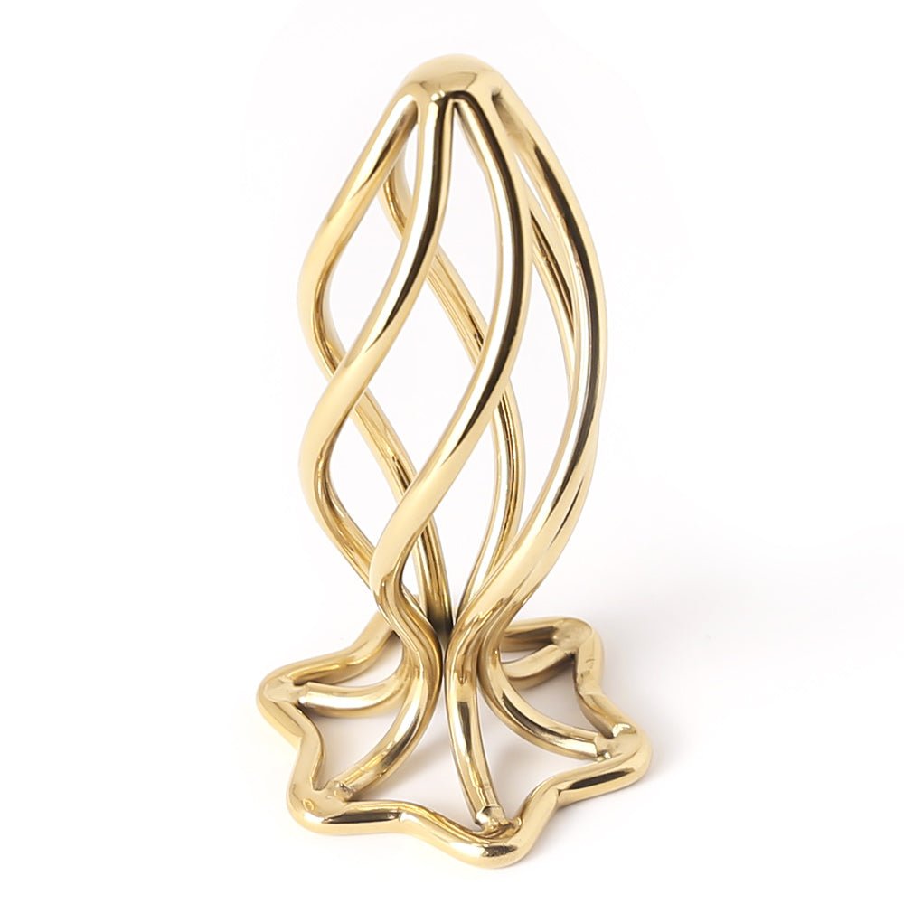 Spiral Anal Plug - Gold coated Stainless Steel Spiral Anal Plug - Gold coated Stainless Steel