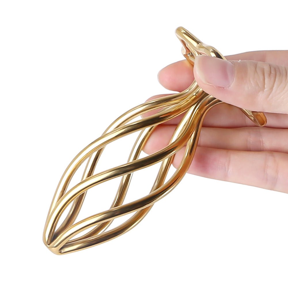 Spiral Anal Plug - Gold coated Stainless Steel Spiral Anal Plug - Gold coated Stainless Steel