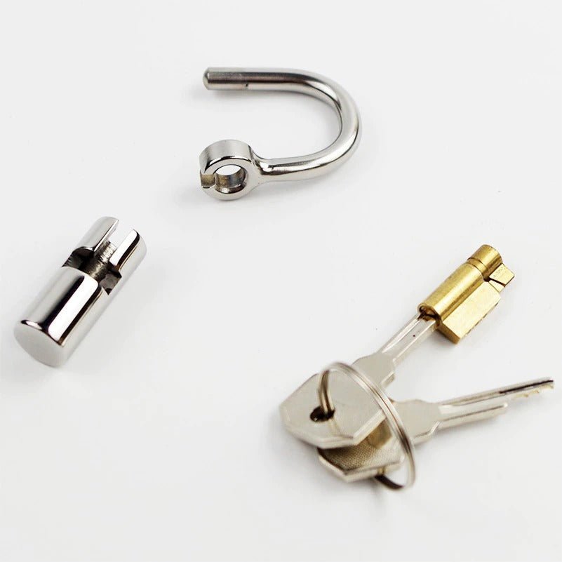 Stainless Steel PA Lock - Prince Albert Locked chastity Piercing - Oxy-shop