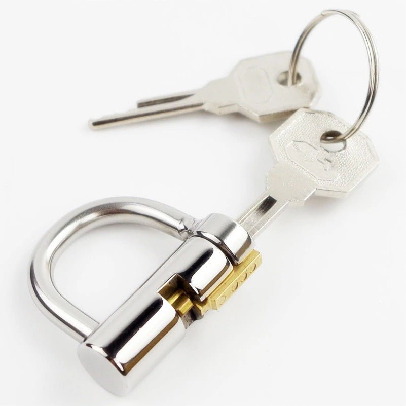 Stainless Steel PA Lock - Prince Albert Locked chastity Piercing - Oxy-shop