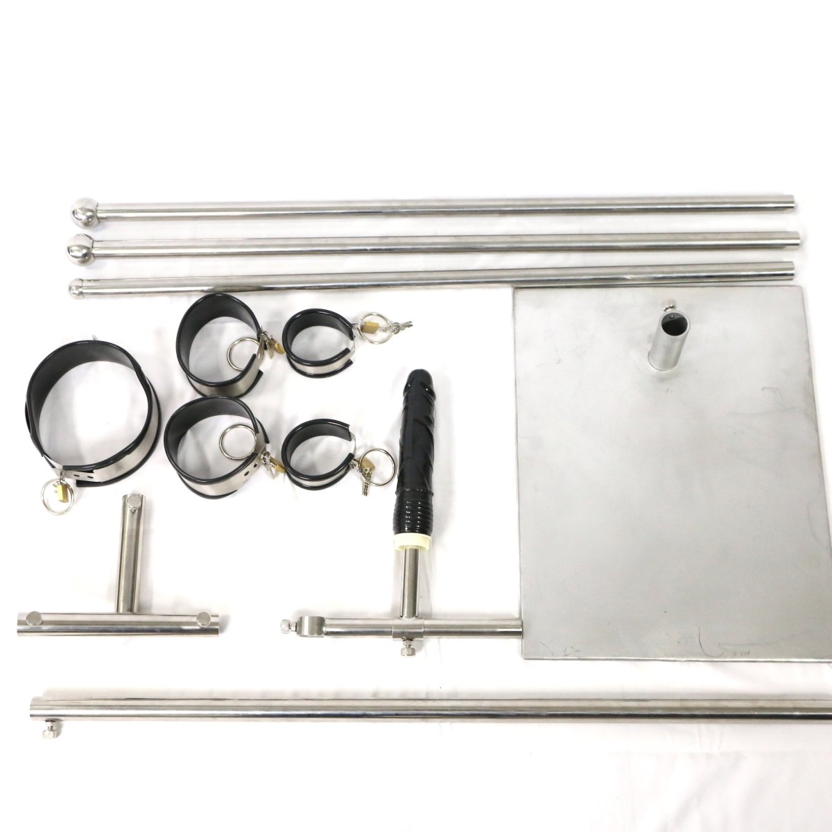 Standing Cross Stockade (with Steel Cuffs & Dildo) - Oxy-shop