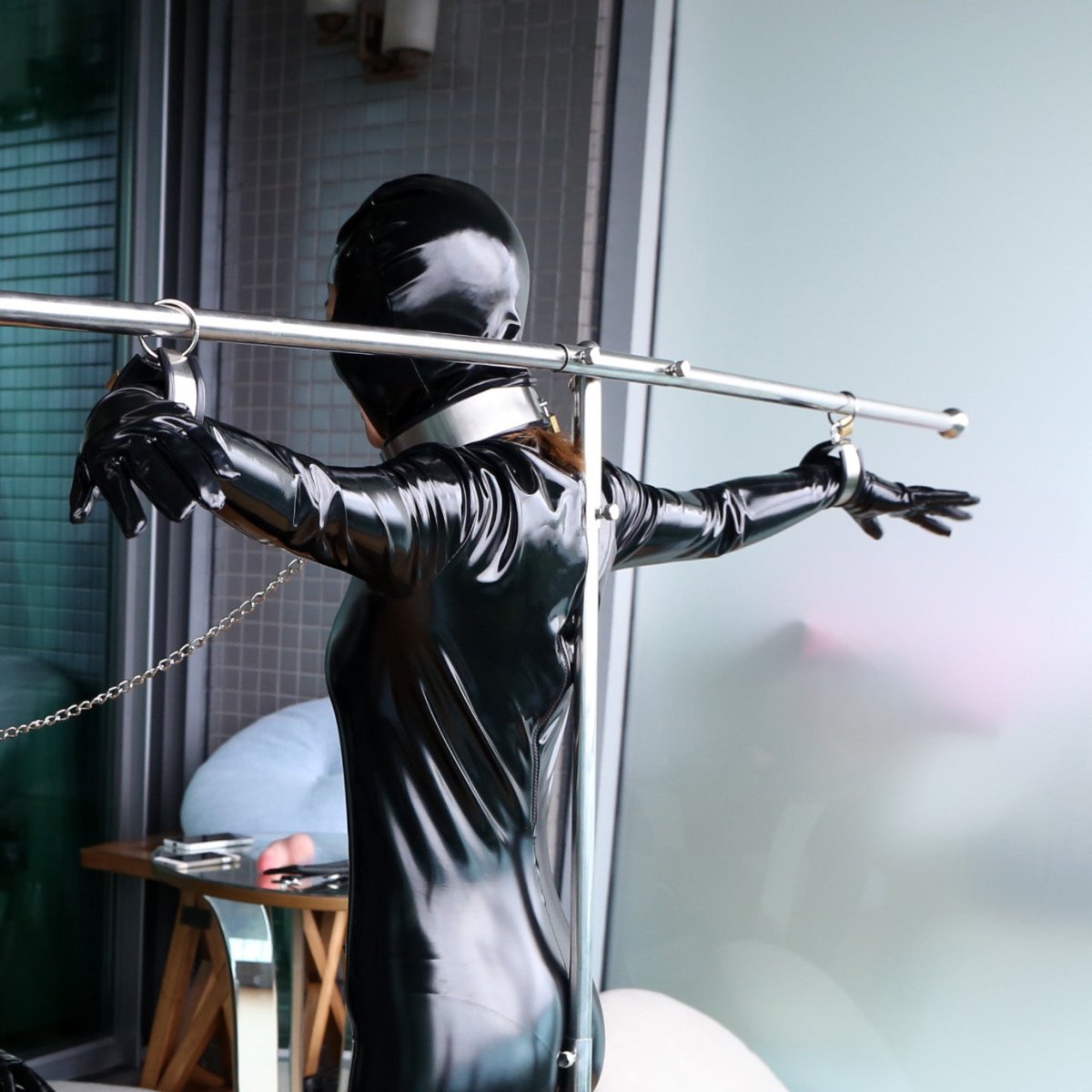 Standing Cross Stockade (with Steel Cuffs & Dildo) - Oxy-shop