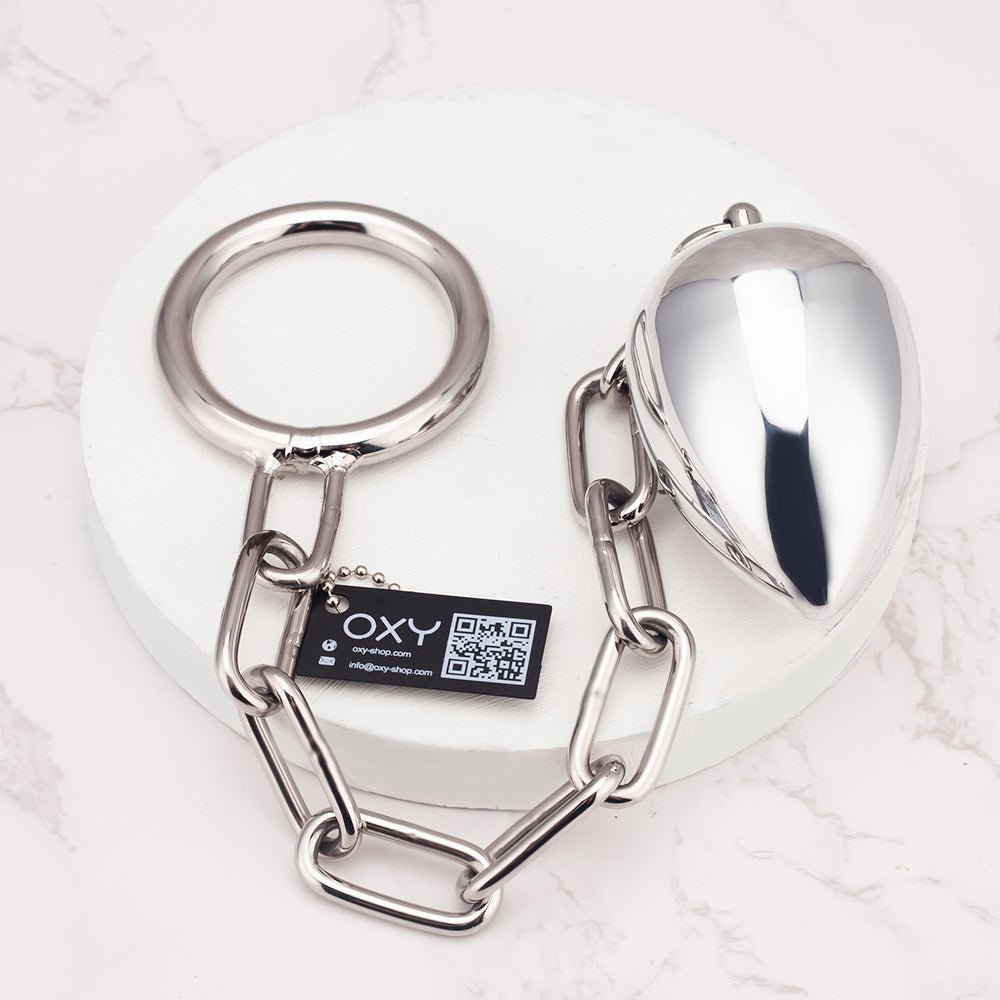 Anal plug chained cock ring Anal plug chained cock ring