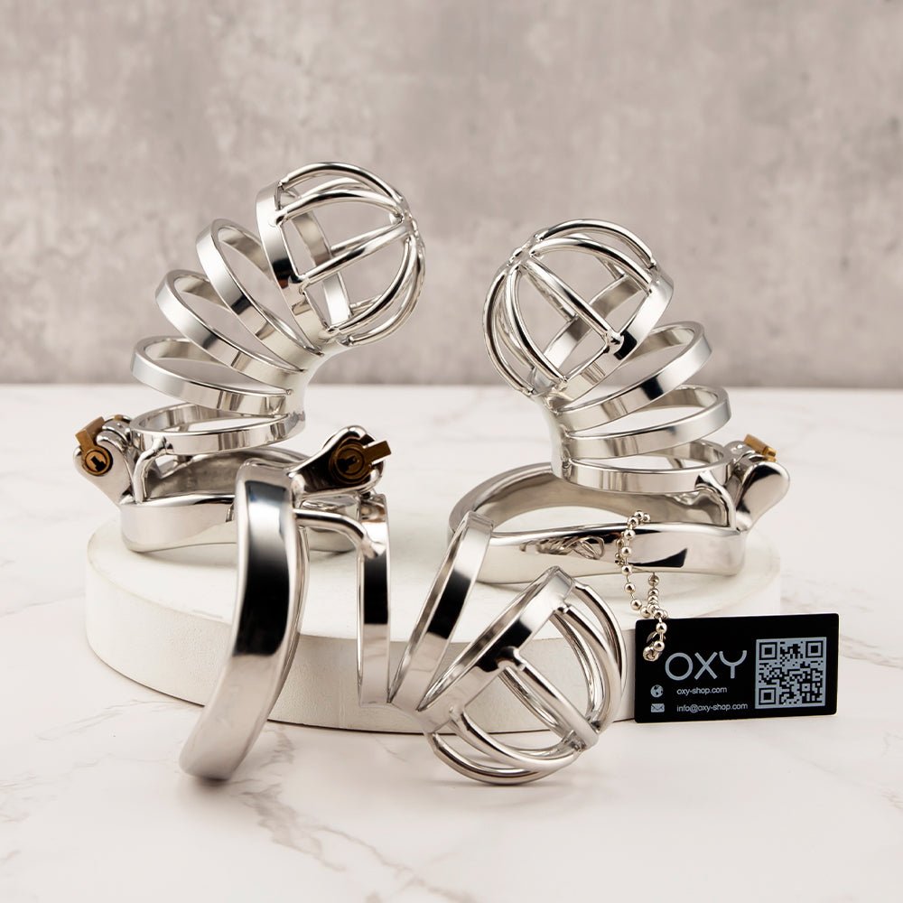 Steel Chastity cage - Short & Standard & Long Sizes - Oxy-shop