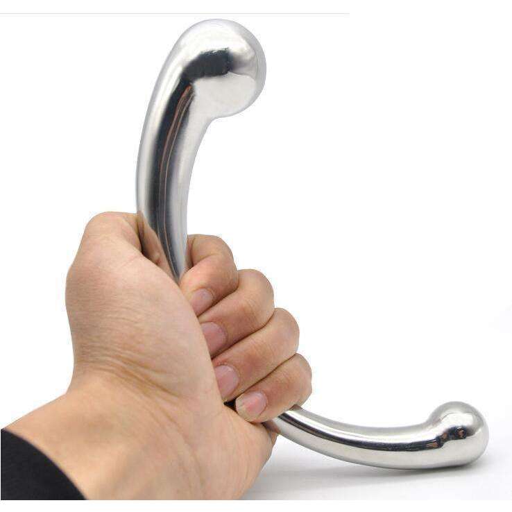 Steel Curved Double end Dildo - Oxy-shop