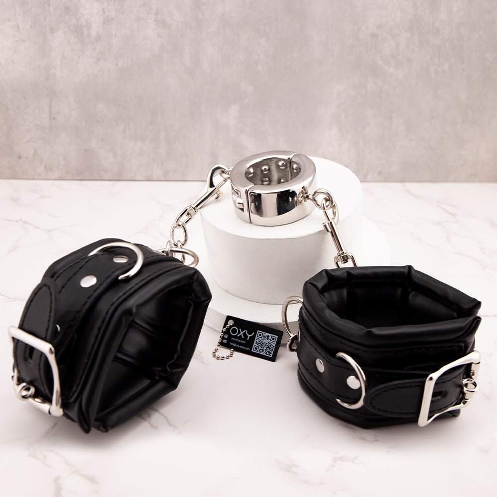 The Ball Breaker - Ball Stretcher with Ankle Cuffs - Oxy-shop