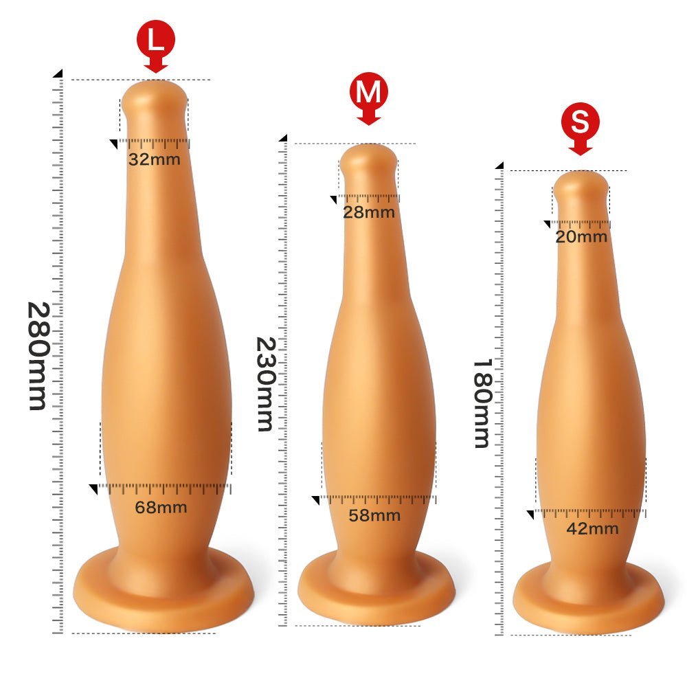 "The knot" Butt plug & Dildo - Black or Orange - Oxy-shop