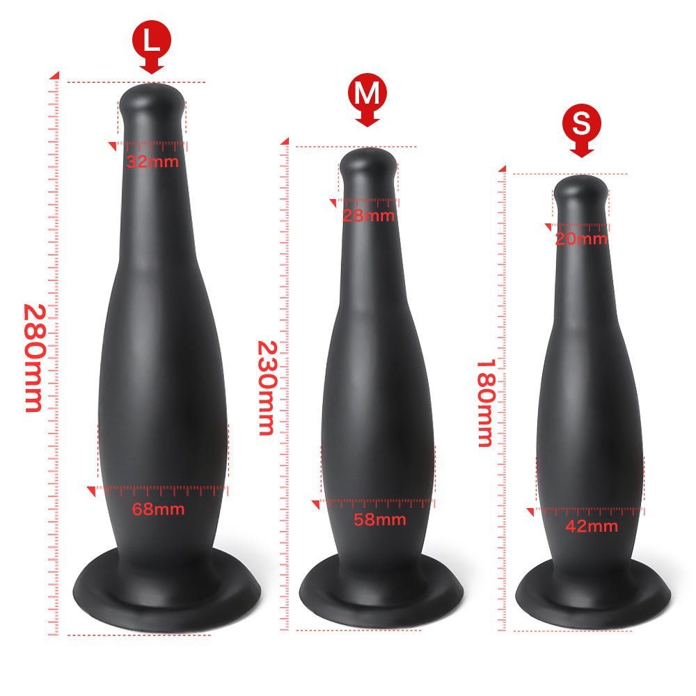 "The knot" Butt plug & Dildo - Black or Orange - Oxy-shop