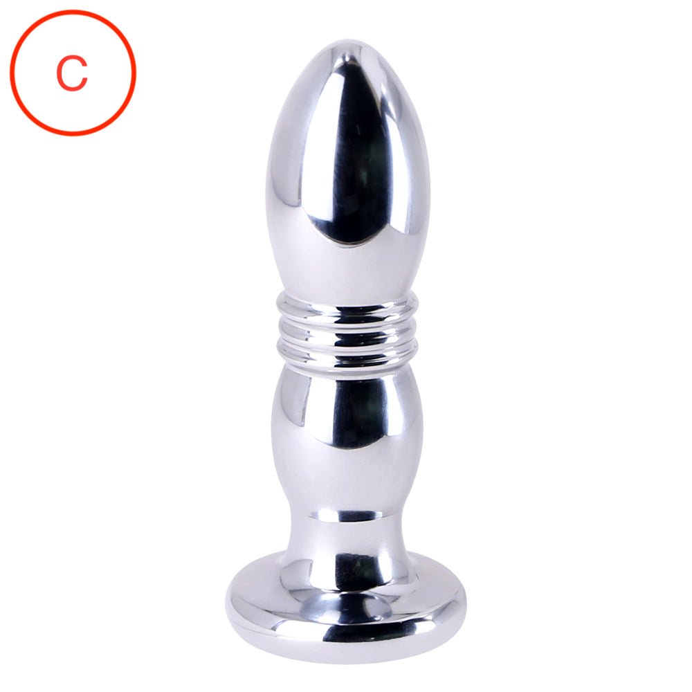 Vibrating Butt Plug - Metal - 4 Designs - Oxy-shop