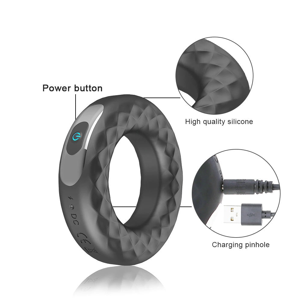 Vibrating Cock Ring - 10 Speeds - Oxy-shop