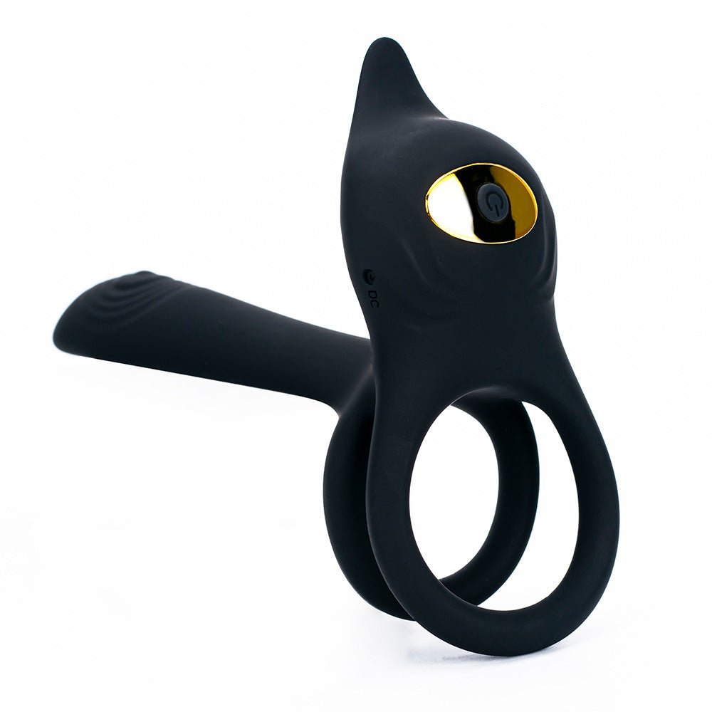 Vibrating Dual Cock Ring - Vagina G Spot Massager - Oxy-shop