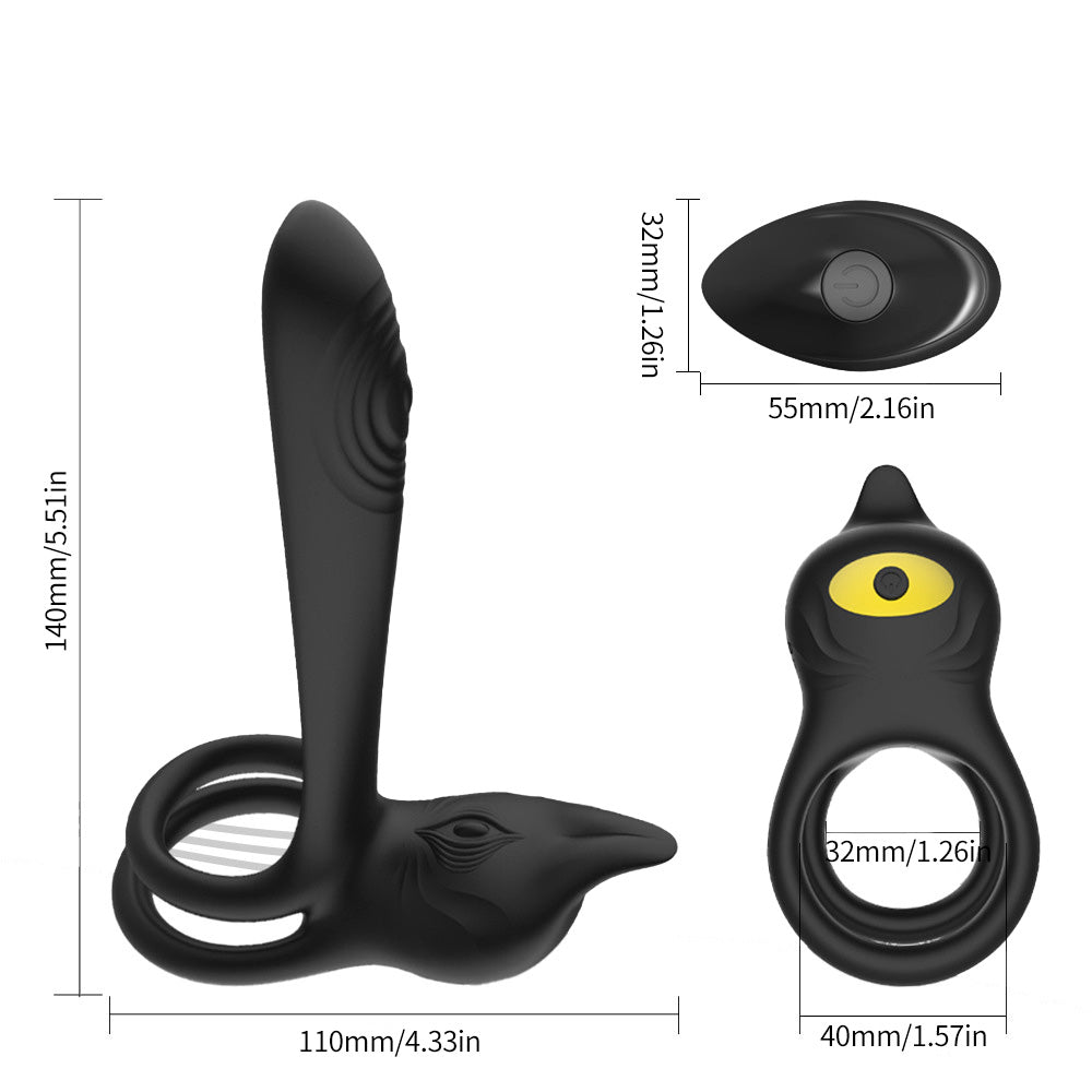 Vibrating Dual Cock Ring - Vagina G Spot Massager - Oxy-shop