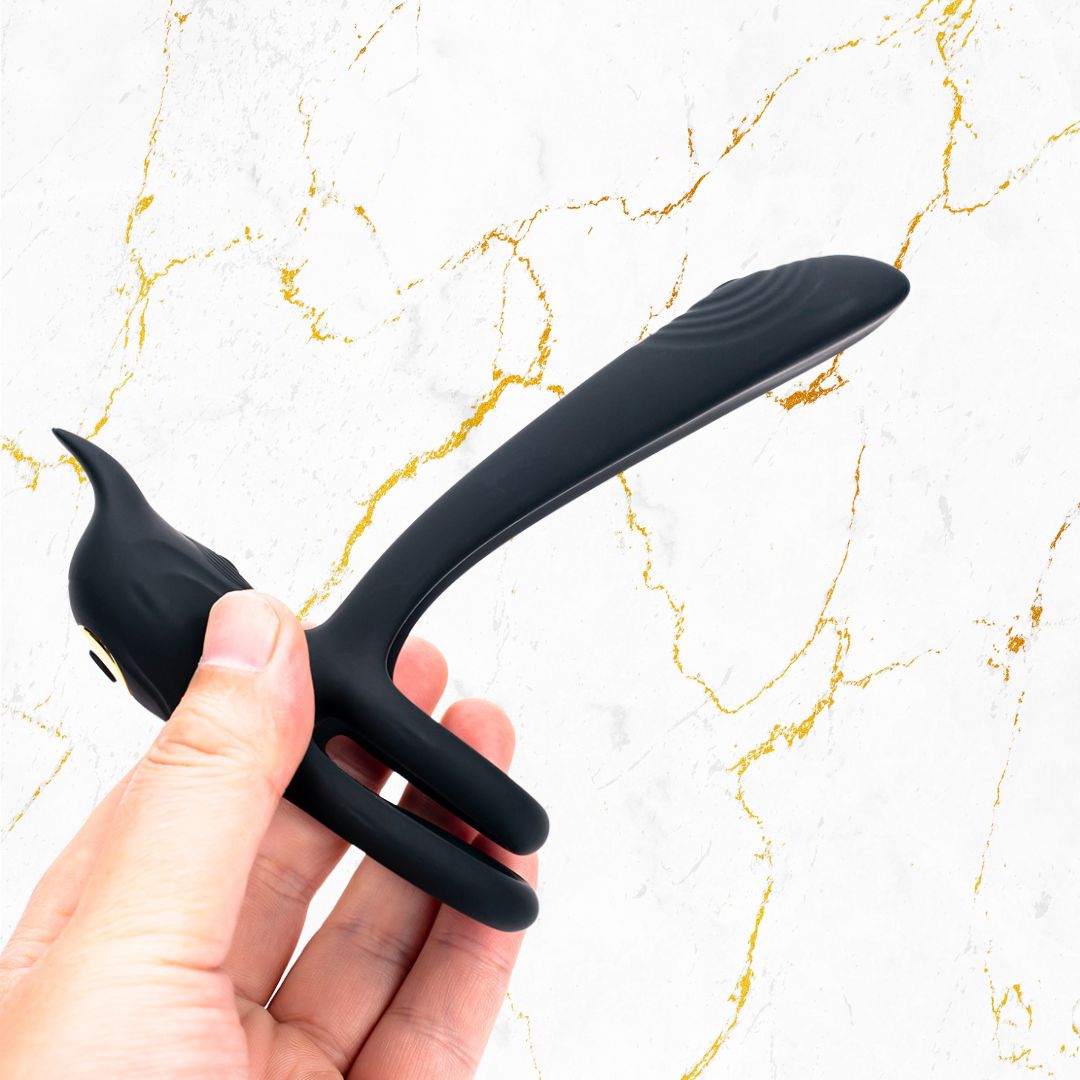 Vibrating Dual Cock Ring - Vagina G Spot Massager - Oxy-shop