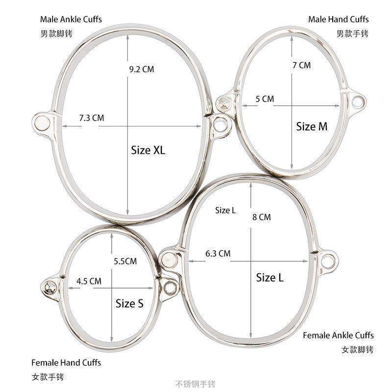Zinc Handcuffs - 4 Sizes - Oxy-shop